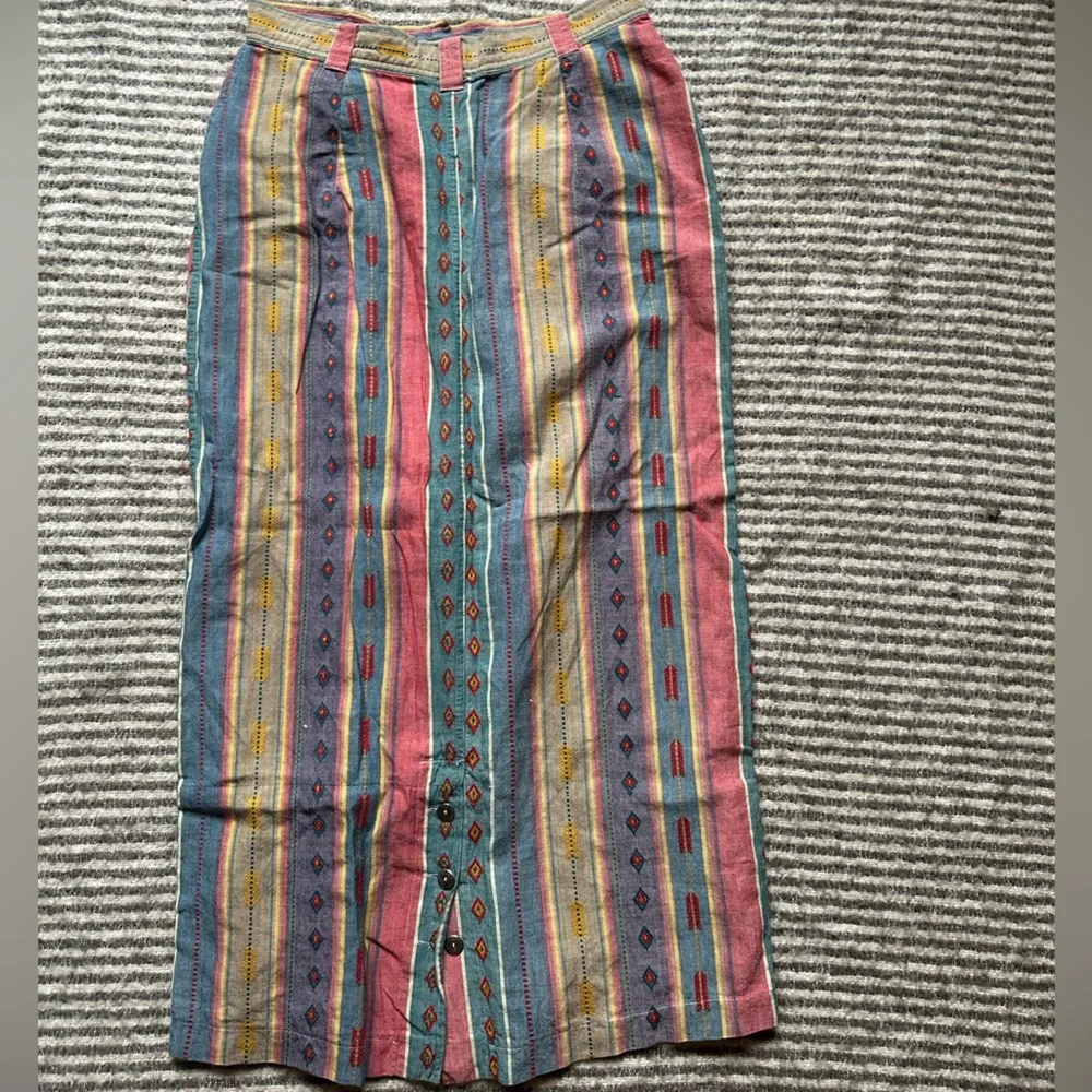 Vintage Multicolor Striped Western Skirt - Picture 4 of 4